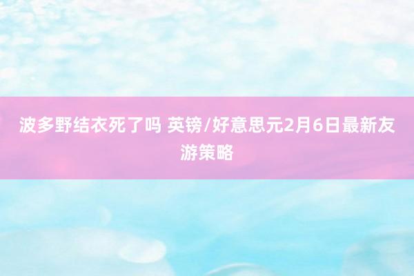 波多野结衣死了吗 英镑/好意思元2月6日最新友游策略