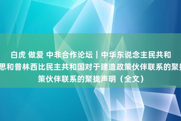 白虎 做爱 中非合作论坛｜中华东说念主民共和国和圣多好意思和普林西比民主共和国对于建造政策伙伴联系的聚拢声明（全文）