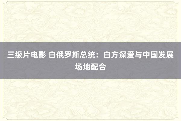 三级片电影 白俄罗斯总统：白方深爱与中国发展场地配合