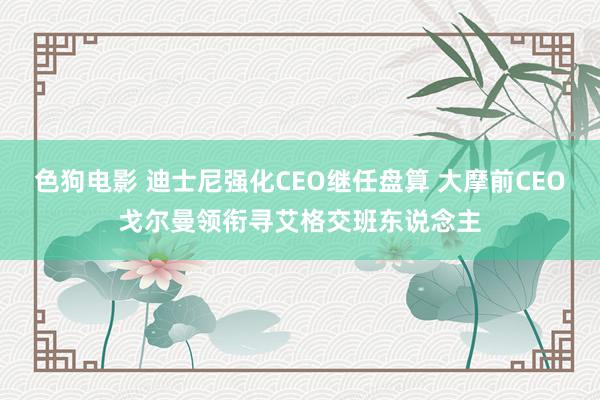 色狗电影 迪士尼强化CEO继任盘算 大摩前CEO戈尔曼领衔寻艾格交班东说念主