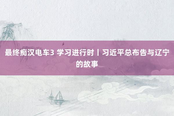 最终痴汉电车3 学习进行时丨习近平总布告与辽宁的故事